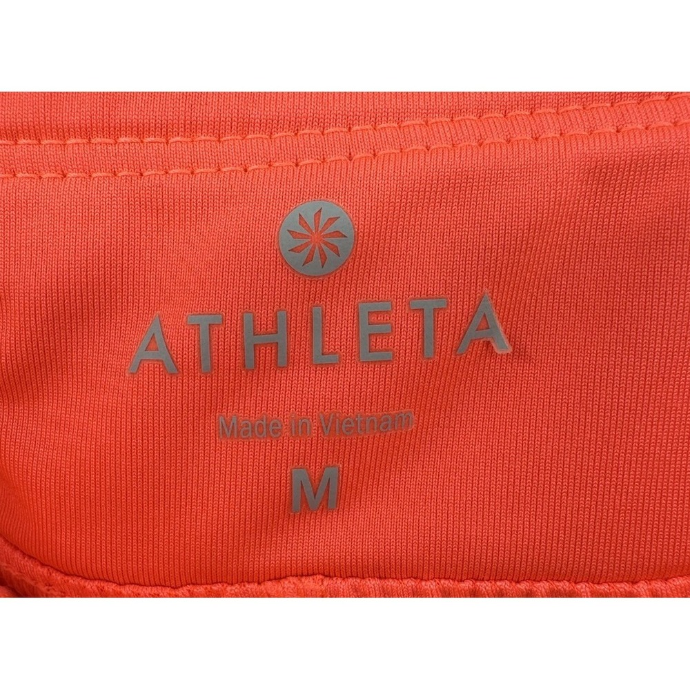 Athleta Women's Tennis Golf Neon Orange‎ Active Skort Skirt Pockets Size Medium - Picture 3 of 9